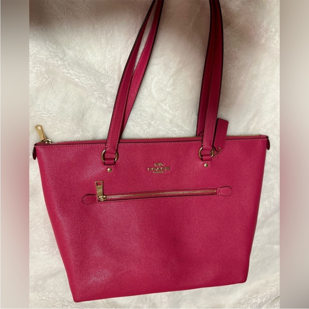 Coach Fuchsia Leather Tote Bag